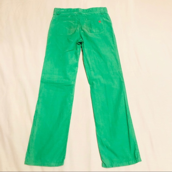 GIRLS LILLY PULITZER GREEN CORDUROY PANTS 10 - Picture 4 of 5